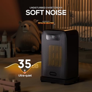 1500W Space Heater with Thermostat for Comfort