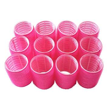 UrbHome Medium Hair Rollers, Self Grip, Salon Hairdressing Curlers"16 Pack" 40mm