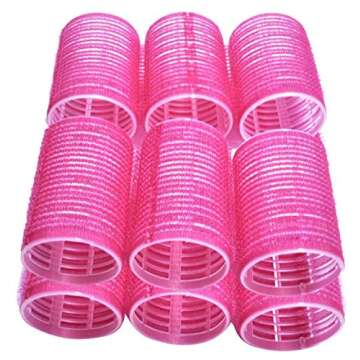 UrbHome Medium Hair Rollers, Self Grip, Salon Hairdressing Curlers"16 Pack" 40mm