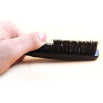 FRCOLOR Boar Bristle Brush Salon Comb Hair Teasing Brush for Hair Salon 1PCS (Random Color)