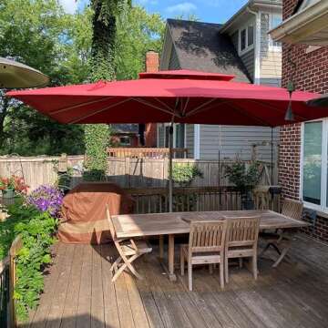 Purple Leaf 10' X 13' Cantilever Patio Umbrella - Heavy Duty Shade Solution