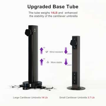 Premium Purple Leaf 10' X 13' Patio Umbrella for Outdoors