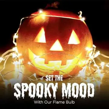 Hudson LED Halloween Lights - Flame Effect Light Bulbs with 4 Mode Upside Down Effect - 3W Flickerin...