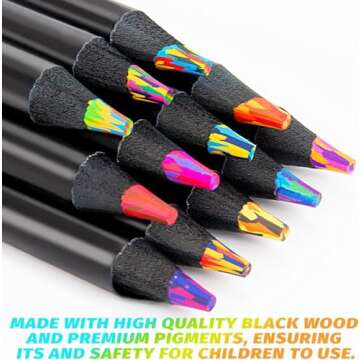 Yangmei Rainbow Pencils - Colorful Art Supplies for Kids