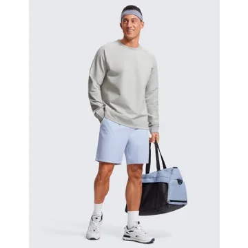 CRZ YOGA Men's Sweatshirt French Terry Athletic Pullover