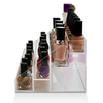 Evrblock Nail Polish Holder | Multi-Level Premium Quality Acrylic Organizer Nail Polish Storage