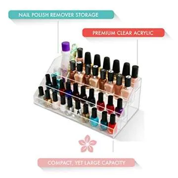 Evrblock Nail Polish Holder | Multi-Level Premium Quality Acrylic Organizer Nail Polish Storage