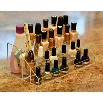 Evrblock Nail Polish Holder | Multi-Level Premium Quality Acrylic Organizer Nail Polish Storage