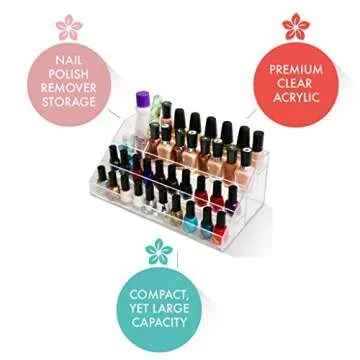 Evrblock Nail Polish Holder | Multi-Level Premium Quality Acrylic Organizer Nail Polish Storage