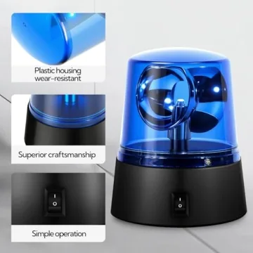 GAGIRA Red & Blue Rotating Strobe Light Set – Perfect for Parties & Events
