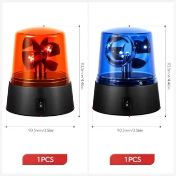 GAGIRA Rotating Red & Blue Strobe Light for Parties