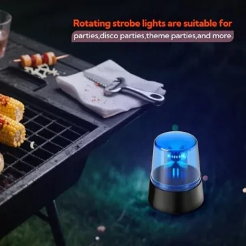 GAGIRA Rotating Red & Blue Strobe Light for Parties