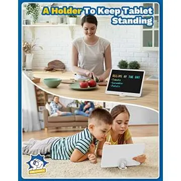 TEKFUN Easter Gifts for Kids, 15inch LCD Writing Tablet Drawing Board, Teen Girl Boy Gifts Age 8 and Up, Birthday Gifts for All Age Groups, Erasable Writing Tablet for Business Meeting (White)