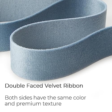 Elegant Light Dusty Blue Velvet Ribbon for Gift Wrapping