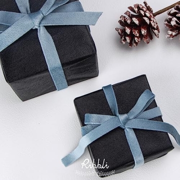 Elegant Light Dusty Blue Velvet Ribbon for Gift Wrapping