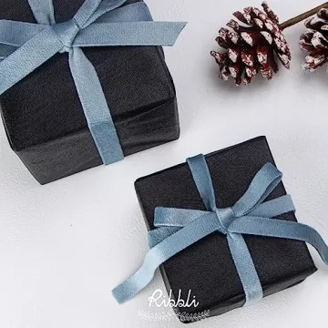 Elegant Light Dusty Blue Velvet Ribbon for Gift Wrapping