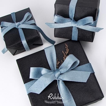 Elegant Light Dusty Blue Velvet Ribbon for Gift Wrapping
