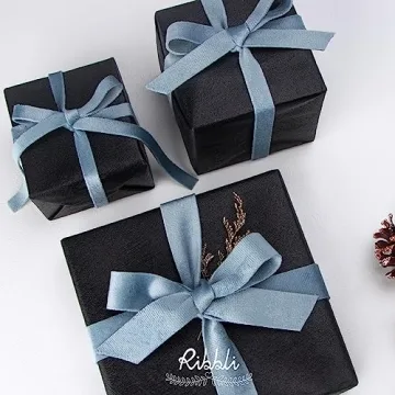 Elegant Light Dusty Blue Velvet Ribbon for Gift Wrapping