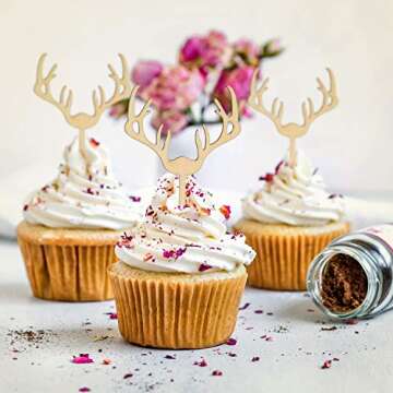 AUMIO Deer Cupcake Toppers - Perfect for Every Celebration