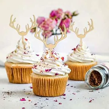 AUMIO Deer Cupcake Toppers - Perfect for Every Celebration