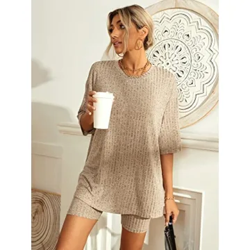 Shop WDIRARA Women's Chic Tee and Biker Shorts Set