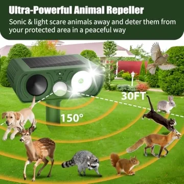 Solar Ultrasonic Animal Repellent with Motion Detection