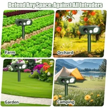 Solar Ultrasonic Animal Repellent for Yard Protection