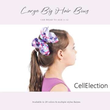 20 Colors 6Inch Large Big Hair Bows Grosgrain Ribbon Rainbow Alligator Clips Unicorn Hair Accessories For Baby Girls Toddlers Kids Children Teens Multi-colored