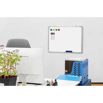 Premium Whiteboard Set with Markers Magnets Aluminum Frame
