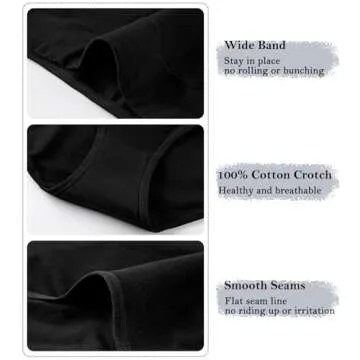 OPIBOO Women's High Waisted Cotton Underwear for Moms