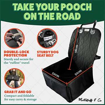 Waterproof Dog Car Seat Cover and Booster Seat for Travel