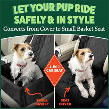 Waterproof Dog Car Seat Cover and Booster Seat for Travel