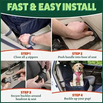 Waterproof Dog Car Seat Cover and Booster Seat for Travel