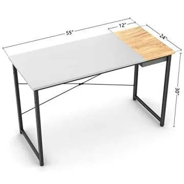 Cubiker 55" Modern Computer Desk for Home Office