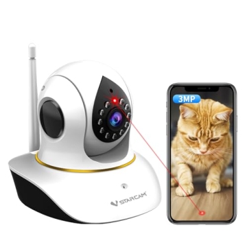 VStarcam Pet Camera with Interactive Laser Toy – 3MP Night Vision & 24/7 Monitoring