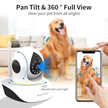 VStarcam 3MP Pet Camera with Laser Toy and Night Vision