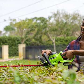 Greenworks 24V Cordless Laser Cut Hedge Trimmer