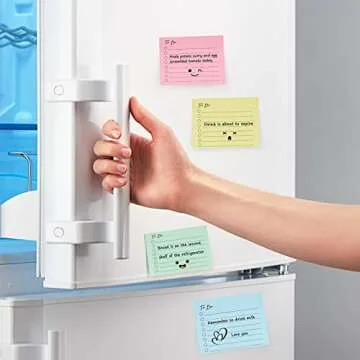 EOOUT 10 Pack Lined Sticky Notes, 3"x4", 500 Sheets, to Do List Notepad, Sticky Notes with Lines, to Do List Planner, Square Sticky Notes for Office, Meeting, School, Home