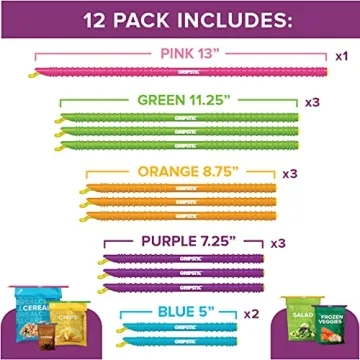 GripStic 12pc Bag Clips for Food Storage