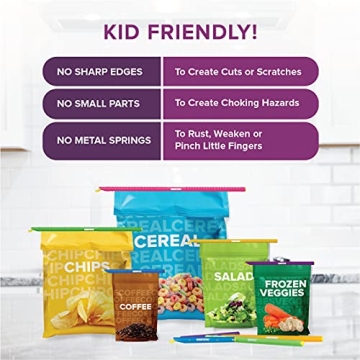 GripStic 12pc Bag Clips for Food Storage