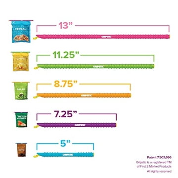 GripStic 12pc Bag Clips for Food Storage