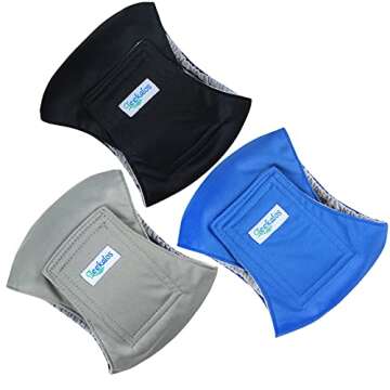 Leekalos Male Dog Diapers (3 Pack), High Absorbing Dog Belly Bands for Male Dogs, Washable Reusable ...
