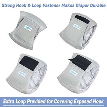 Leekalos Male Dog Diapers (3 Pack), High Absorbing Dog Belly Bands for Male Dogs, Washable Reusable Dog Male Wraps (Black, Blue, Grey, Small)