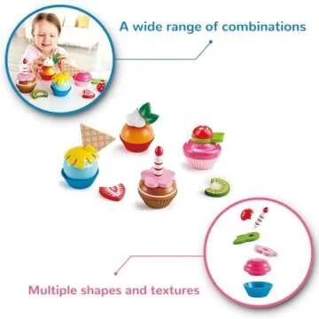 Hape Cupcakes | Vibrant Wooden Pretend Play Food Set