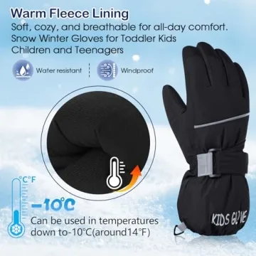 Kids Waterproof Winter Snow Gloves for Ultimate Warmth