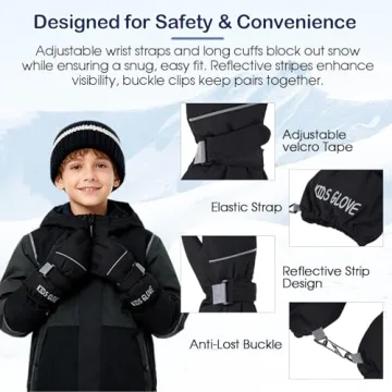 Kids Waterproof Winter Snow Gloves for Ultimate Warmth
