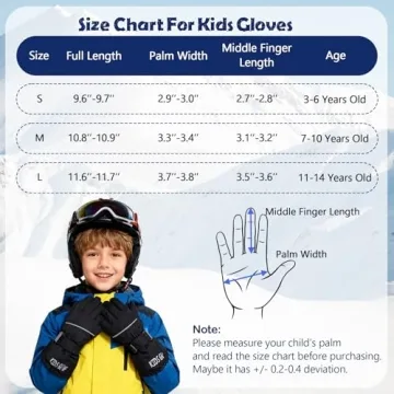 Kids Waterproof Winter Snow Gloves for Ultimate Warmth
