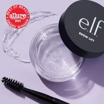e.l.f. Brow Lift, Clear Eyebrow Shaping Wax For Holding Brows In Place, Creates A Fluffy Feathered Look, Vegan & Cruelty-Free, Clear
