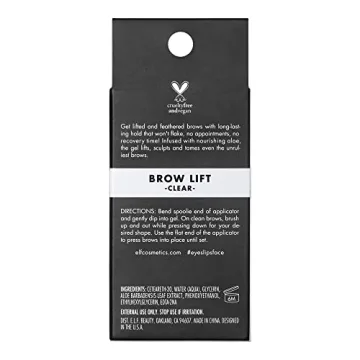 e.l.f. Brow Lift, Clear Eyebrow Shaping Wax For Holding Brows In Place, Creates A Fluffy Feathered Look, Vegan & Cruelty-Free, Clear