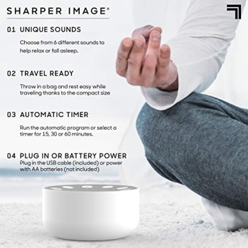 Sharper Image White Noise Machine for Relaxation & Sleep